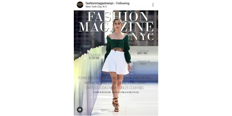 Smaragdas Art is on the Cover of Fashion Magazine NYC